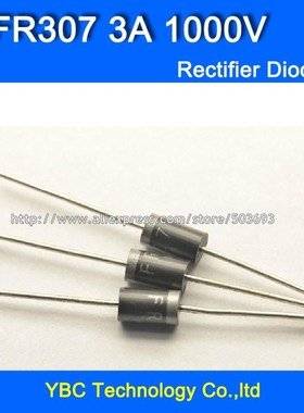/500pcs/lot FR307 3A/1000V Fast Recovery Rectifier Diode