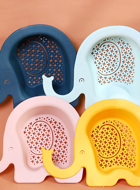 4Pcs Kitchen Sink Drain Basket Elephant Shaped Multifunction