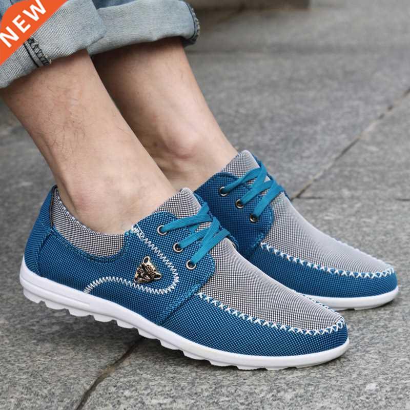Spring Men Casual Shoes Flat Shoes for Men Patchwork Shoes