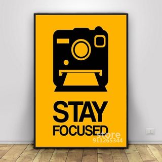 Stay Focused Polaroid Camera Poster 2 Home Decor Nordic Min