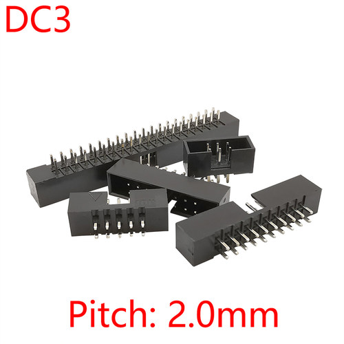 10Pcs 2.0mm DC3 6/8/10/12/14/16/18/20/30/34/40 Pin Double Ro