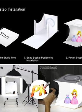 3color Temperature LED Ring Light Highlight Portable Studio