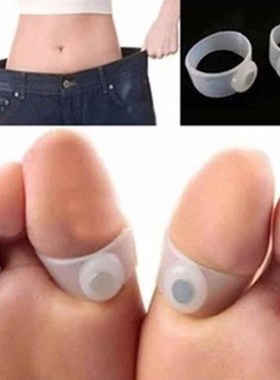 pair Slimming Silicone Toe Rings Foot Massager Magnetic Toe
