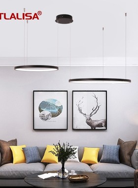 modern pendent lamp led chandelier circle lights for Interio