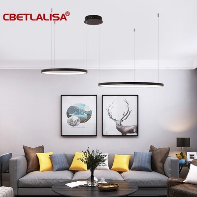 modern pendent lamp led chandelier circle lights for Interio