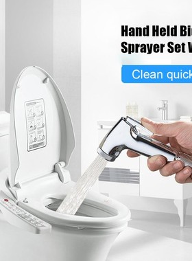 Hand Held Bidet Sprayer Set Pet Shower Hose Holder Toilet Ba