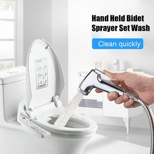 Hand Held Bidet Sprayer Set Pet Shower Hose Holder Toilet Ba