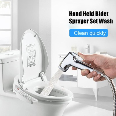 Hand Held Bidet Sprayer Set Pet Shower Hose Holder Toilet Ba