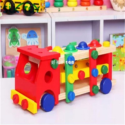 Baby wooden toys car DIY assembly wooden car for children bi