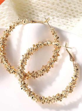 IPARAM 2021 New Big Circle Round Hoop Earrings for Women&amp