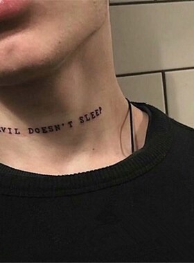 Waterproof Temporary Fake Tattoo Stickers Black Devil Doesn