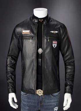 Mens Leather Jackets Fall Winter Coat Men Faux Coats Biker M