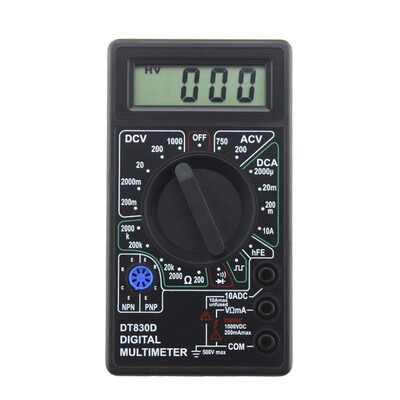 1PC Digital Multimeter with Buzzer Voltage Ampere Meter Test
