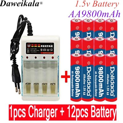 2020 lot Brand AA rechargeable battery 9800mah 1.5V New Alka