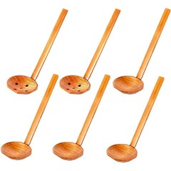 Handmade Wooden Spoons Natural Long Handle Spoon Ramen Spoon