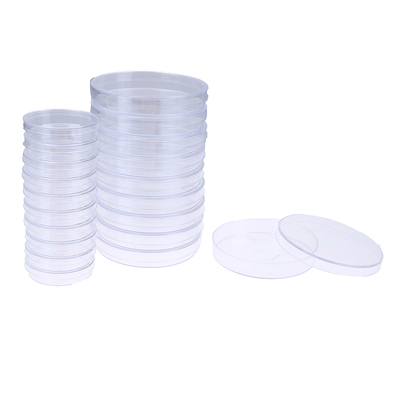 10Pcs  Polystyrene Sterile Petri Bacteria Dish Laboratory Me