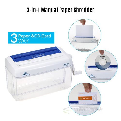 A4 Mini Portable Hand Paper Shredder 3-in-1 Household Manual