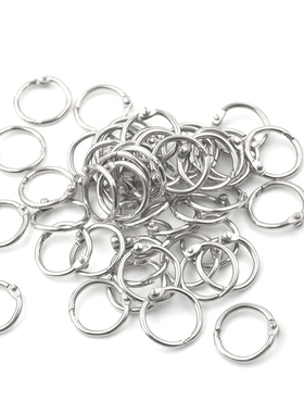 50Pcs Metal Staple Loose Leaf Circlip Ring Outer Diameter 20