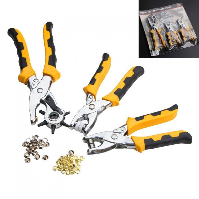 3 pcs / set 3 in1 Leather Punching Pliers Pressure Pliers Ch