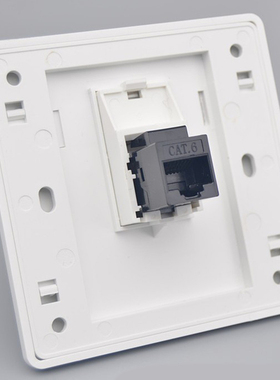 Female To Female CAT6 RJ45 LAN Faceplate 86x86mm Internet St