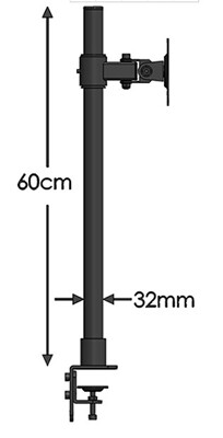 DL-T801L VESA 75X75 100X100 12kg 60cm monitor desk stand des