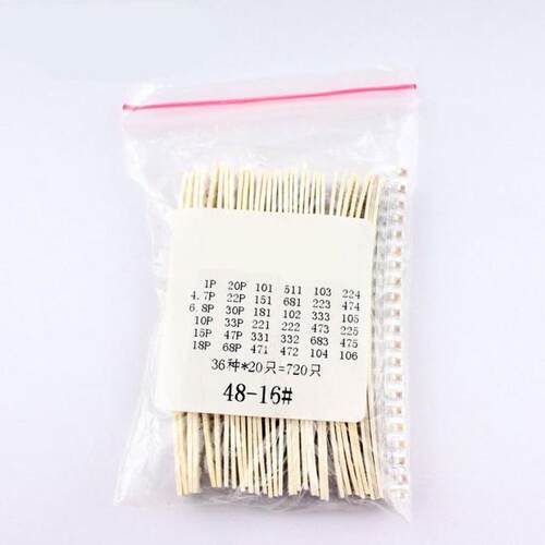 720PCS SMD 1206 Ceramic Capacitor 1pF-10uF 36Values *20pcs C