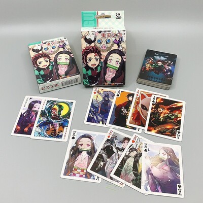 New Anime Demon Slayer Cosplay Playing Cards 54 Sheets Card