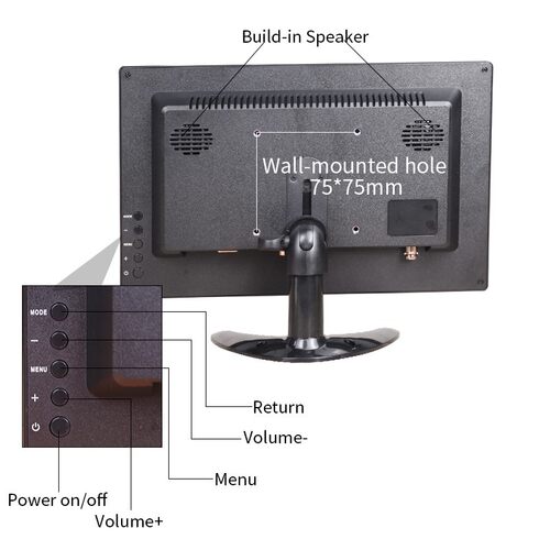 12 inch hd small mini portable monitor pc ips 1080P LCD Disp