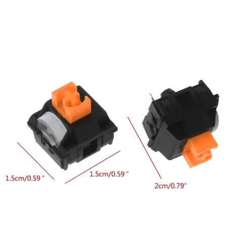 K1KF 2 Pieces Orange Switches Dust-proof 3 pin for razer Gam