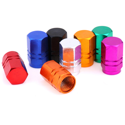 4pcs Aluminum Hex Tire Valve Stem Caps for Auto Bike Motorcy