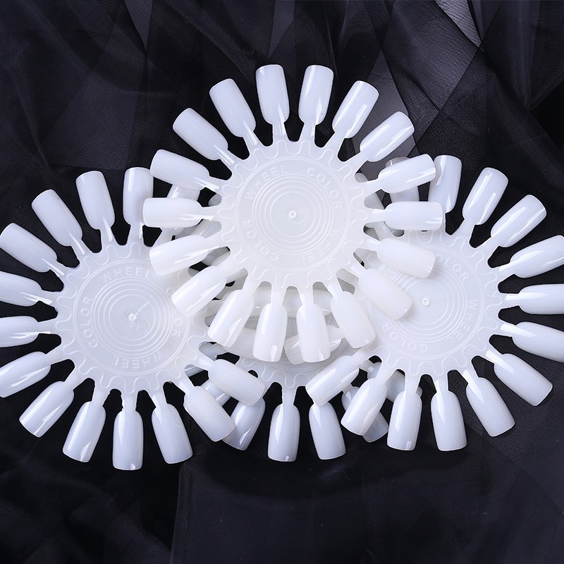 18 Wheel Nail Art Fake Nails Tips Gel Varnish Color Card Pra