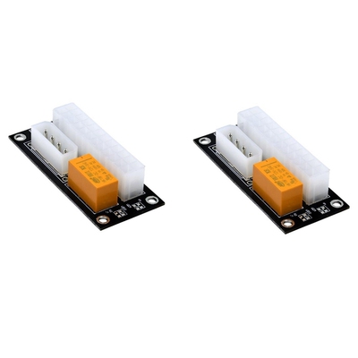2PCS Dual PSU Power Supply Sync Adapter Add2Psu ATX to 4Pin