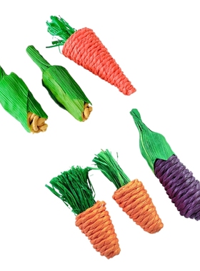 Hamster Rabbit Chew Toy Set Bite Grind Teeth Toys Corn Carro