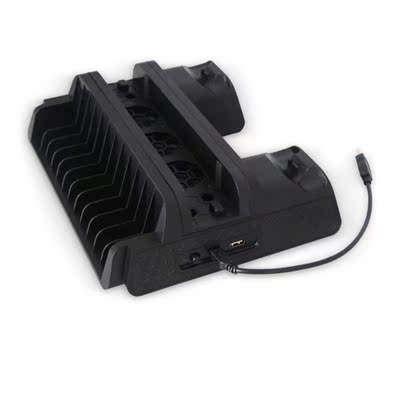For PS4/PS4 Slim/PS4 Pro Vertical Stand with 4 Cooling Fan D