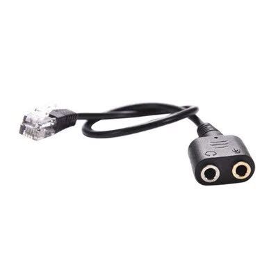 New 1PC Dual 3.5mm Audio Jack Female to Male RJ9 Plug Adapte