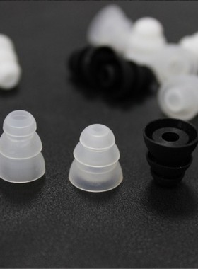 6 Pairs Three Layer Silicone Earbuds Ear Bud Ear Tips Repla