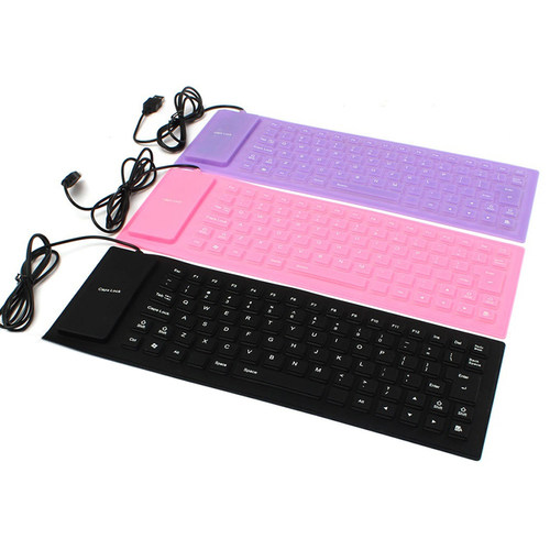 Foldable Keyboard For Laptop Notebook Portable Flexible Sili