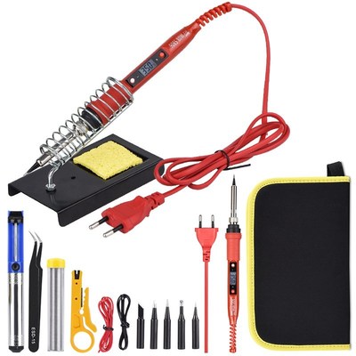 80W soldering iron kit 220V 110V Ceramic Heating elet LCD ad