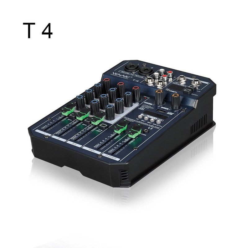 Mini 2/4 Ch bluetooth Mixer Audio Mixing Console Sound Card