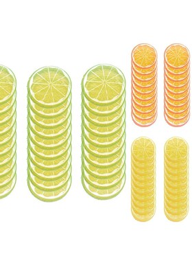 30 Pieces Artificial Plastic Lemon Slices Realistic Simulati