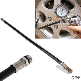 Air Tyre Inflator Pressure Car Auto Tire Pump Hose Gauge Fl