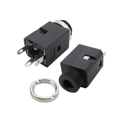 5Pcs PJ-341 3.5mm Vertical Audio Female Jack Socket Connecto