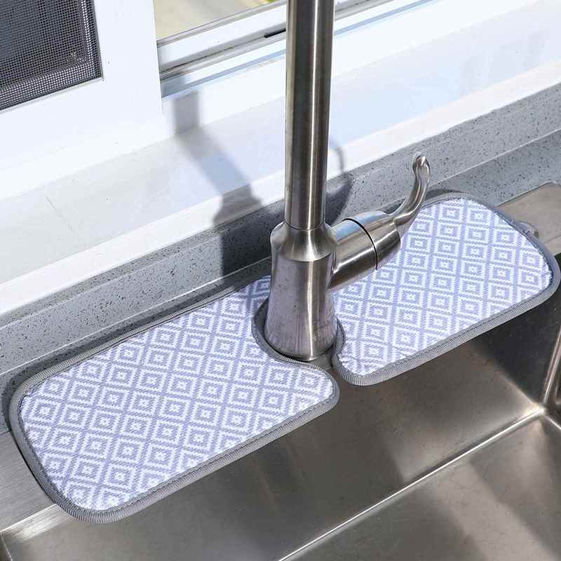Kitchen Faucet Absorbent Mat Sink Splash Guard Microfiber