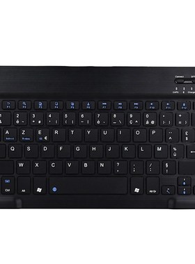 Zienstar 10inch Azerty French Aluminum Wireless Keyboard Blu