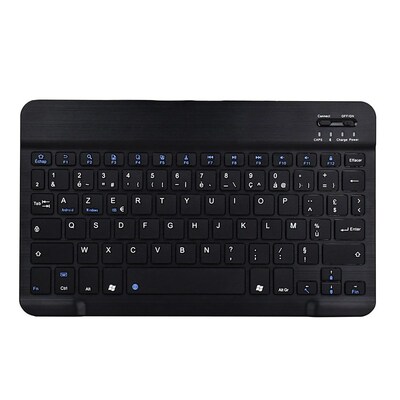 Zienstar 10inch Azerty French Aluminum Wireless Keyboard Blu