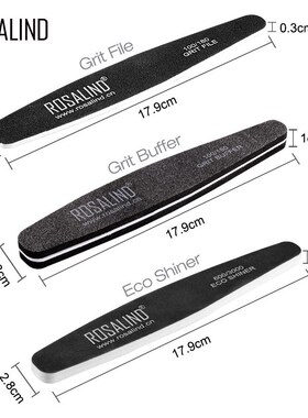 ROSALIND Nail Sponge Buffering Nail Files For Manicure Nail