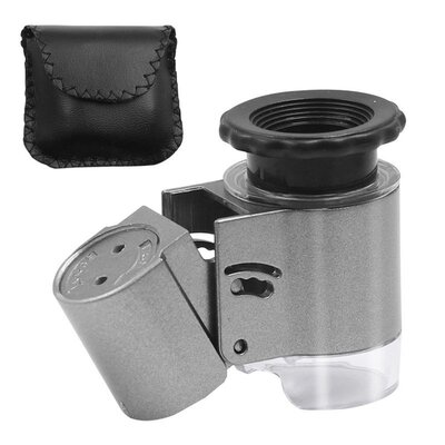 50X Handheld Magnifying Glass Mini Pocket Microscope Loupe