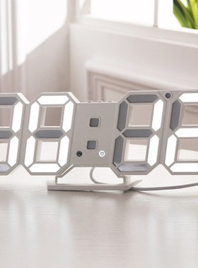 3D LED Wall Clock Modern Design Digital Table Clock Alarm Ni
