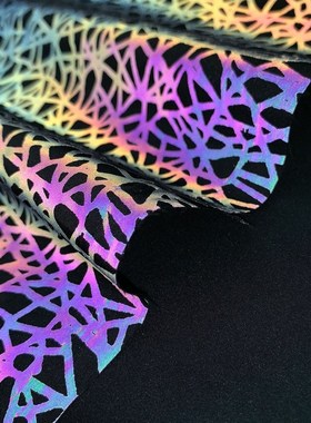 50cm*150cm Colorful reflective fabric Printed fabric Lumino