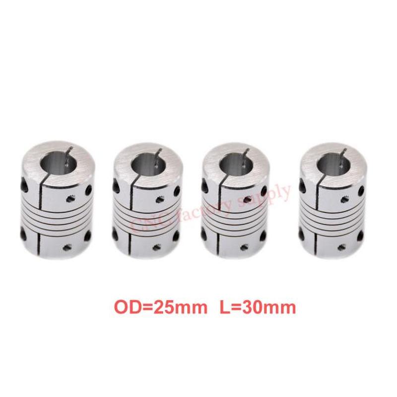 Hot4pcs/lot D25L30 CNC Motor Jaw Shaft Coupler clamp Flexibl